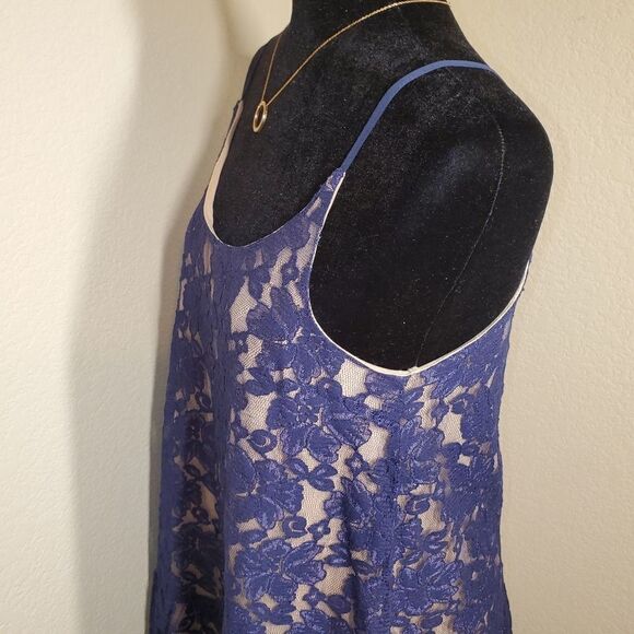 Blue Lace Baby Doll Dress - Picture 4 of 8